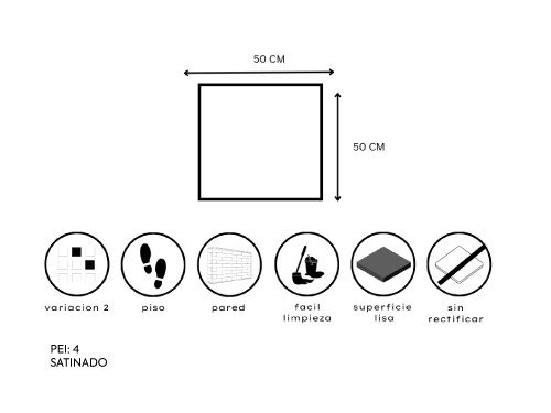 Cerámico Botticino Gris 50x50m2 Cañuelas