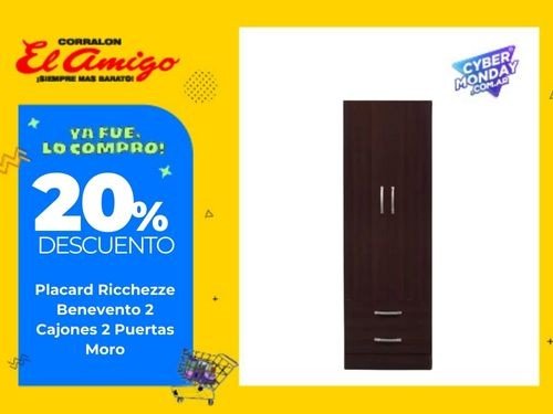 Placard Ricchezze Benevento 2 Cajones 2 Puertas Moro