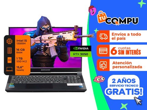 NOTEBOOK BANGHO GAMER GM-15Z13 I5 13VA 15.6 16GB 1TB RTX3050 FREE OS