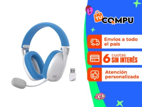 AURICULAR REDRAGON IRE PRO INALAMBRICO WHITE/BLUE H848B