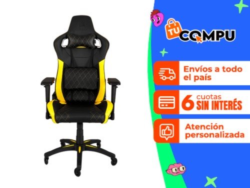 SILLA GAMER CORSAIR T1 RACE BLACK/YELLOW