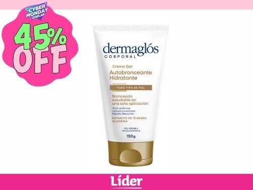 DERMAGLOS Autobronceante Hidratante Crema-Gel x 150 g.