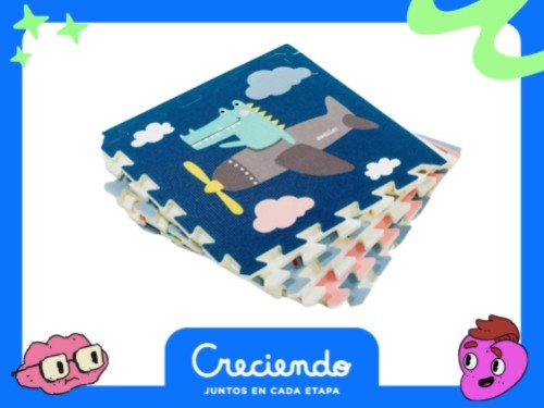 Piso Goma Eva Bebe Encastrable Bordes Antigolpe 60x60cm