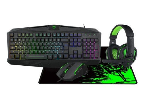 Kit Gamer Teclado Mouse Auricular Pad Combo 4en1 Tdagger 003