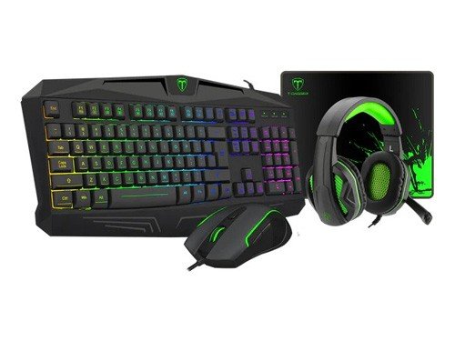 Kit Gamer Teclado Mouse Auricular Pad Combo 4en1 Tdagger 003