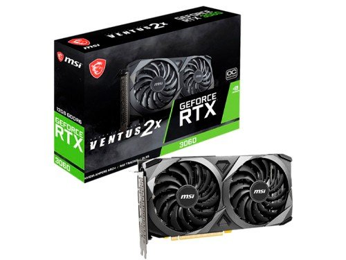 Placa De Video GeForce RTX 3060 12Gb Msi Ventus 2X Oc