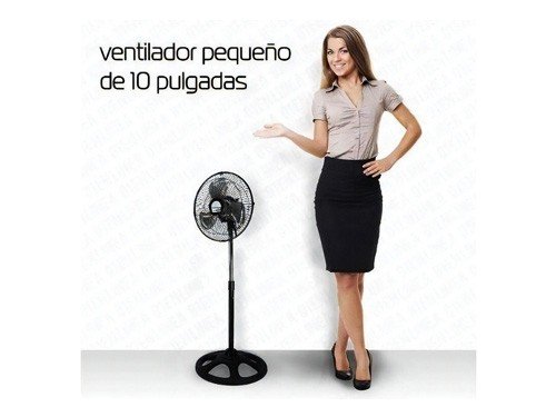 Ventilador De Pie 10 Pulgadas Electro Point Negro 25 Cm De Diámetro