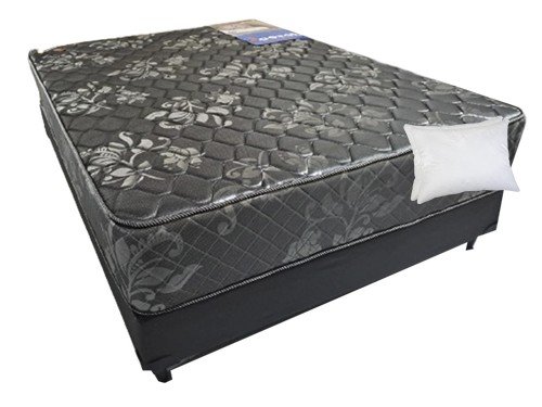 CONJUNTO SOMMIER DESEO AMBAR 2 PLAZAS 140X190 + 2 ALMOHADAS DE REGALO