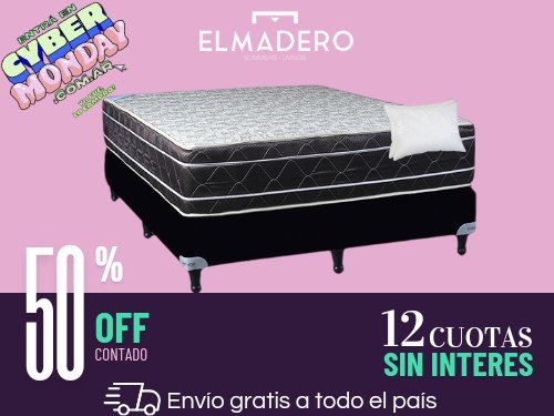 CONJUNTO SOMMIER MAXIKING ZAFIRO KING 180X200 + 2 ALMOHADAS DE REGALO