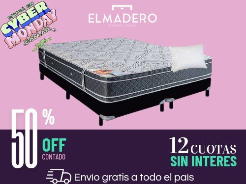 CONJUNTO SOMMIER DESEO CORAL SUPER KING 200X200 + 2 ALMOHADA DE REGALO