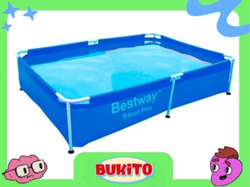 Pileta Rectangular Bestway 10471 Steel Pro 1.59m X 2.28m