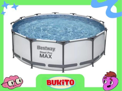 Pileta Estructural Redonda Bestway 56418 Gris 9150 L