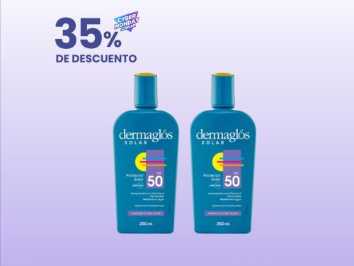 Combo X2 Protector Solar Dermaglós Fps50 Emulsión 250Ml