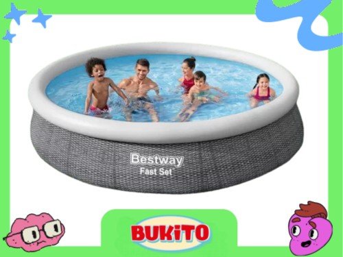 Pileta Fast Set Bestway Inflable Redonda 5400l + Bomba 57445