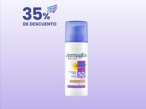 Protector Solar Facial Fps50 Dermaglós Tono Medio X50Ml