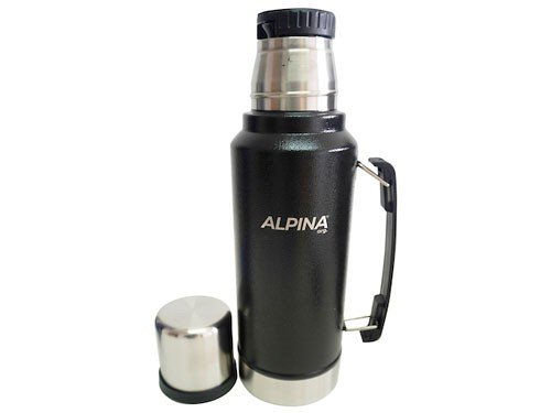 TERMO ACERO INOXIDABLE 1 LITRO CON PICO CEBADOR ALPINA PORTATIL