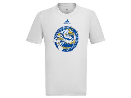 Remera Adidas Hombre Boca Xeneize Manga Corta Blanca