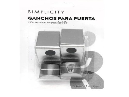 GANCHOS ACERO INOXIDABLE PUERTAS X2 SIMPLICITY-HOME OLA2