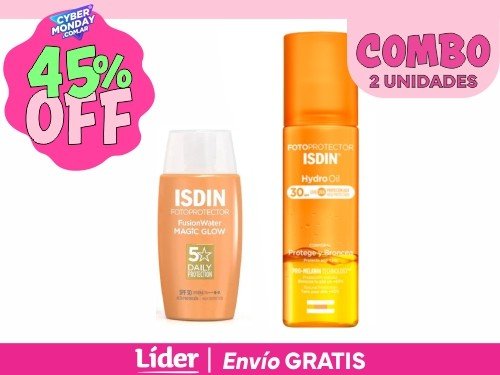 ISDIN COMBO  Fotoprotector Glow + Hydro Oil