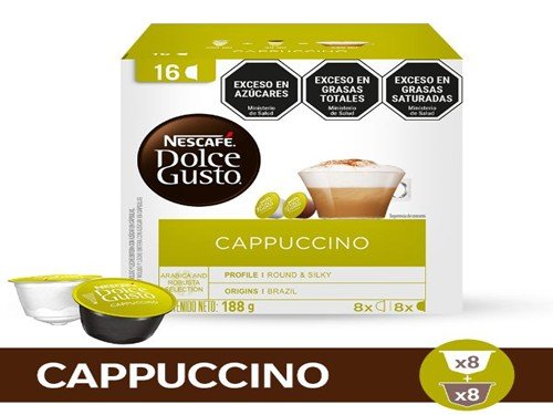 CAPSULAS DE CAFE DOLCE GUSTO CAPPUCCINO X 188 GR. CAPSULAS DE CAFE DO