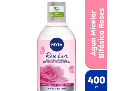 Nivea Agua Micelar Bifásica Rose Care Para Todo Tipo de Piel 400 ml