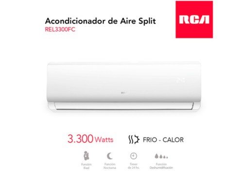 AIRE ACONDICIONADO RCA SPLIT, (REL3300FC-F-SK) , 3300FC