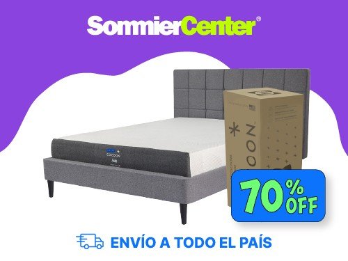 Combo Colchón en Caja Sealy Chill Box y Cama con Respaldo (140x190)