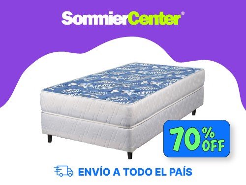 Sommier 1 Plaza y Media Espuma Telgo Vida Matelasse (100x190)