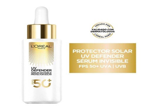 Protector Solar L'Oréal Paris UV Defender Sérum Invisible FPS 50+