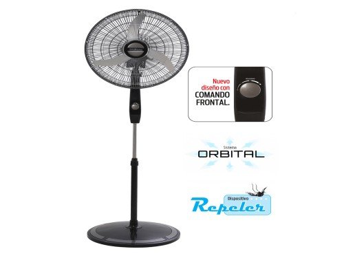 Ventilador Pie Liliana Vpc20b Orbital Repeler Frente Cromado