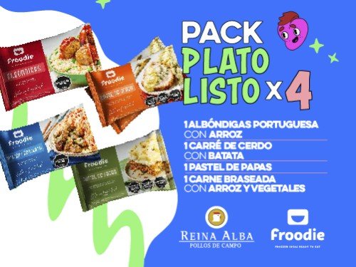 Pack Platos Listos x 4 FROODIE