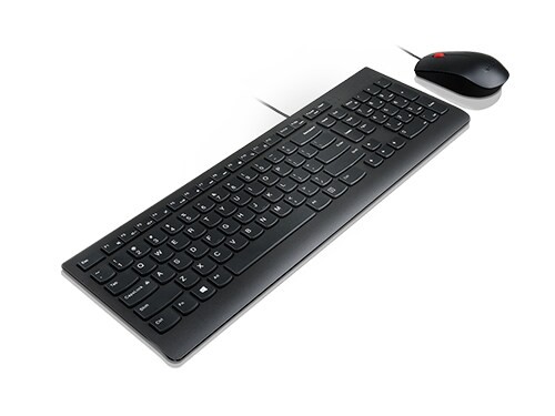 Combo de teclado y mouse Lenovo con cable esencial