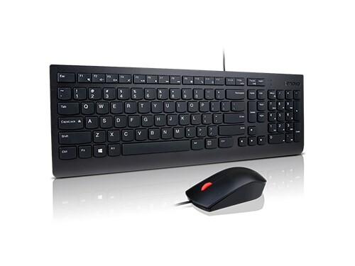 Combo de teclado y mouse Lenovo con cable esencial