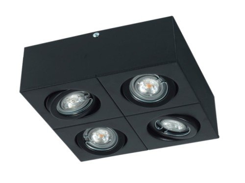 Spot Cubo 4l Dicroled Aplique Blanco / Negro 40W 4 Luces Led