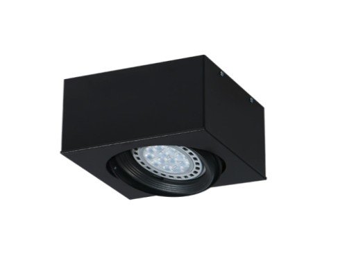 Box de Aplicar 1L Ar111 Led Blanco / Negro Caja Superficie 15W 1 Luz