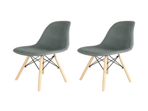 Sillas Eames Tapizadas Verde Petróleo x2