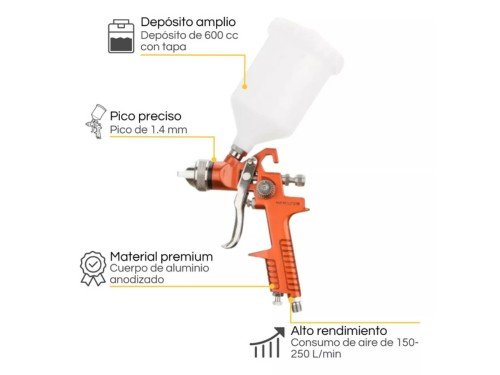 Pistola para Pintar Hamilton Pg200 Hvlp