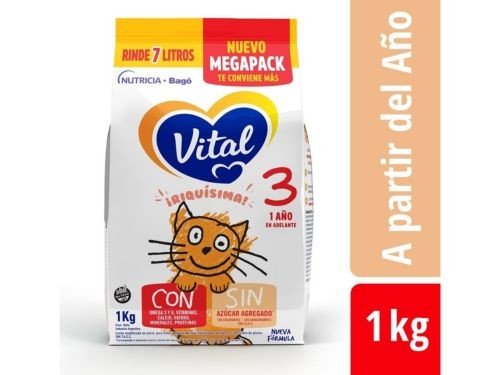 Vital 3 Leche Infantil En Polvo + 1año Pouch 1kg