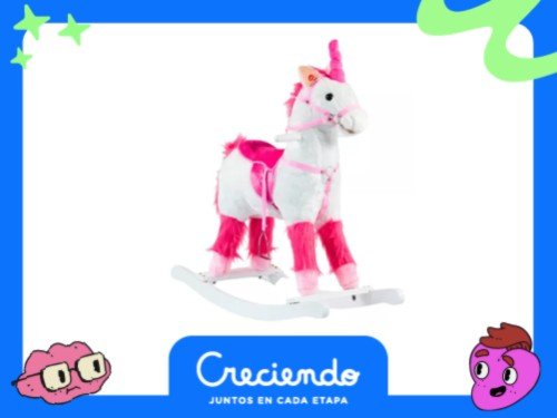 Caballo Mecedor Megababy Con Sonido Unicornio Peluche