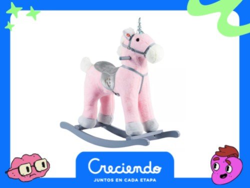 Caballo Mecedor Megababy Con Sonido Unicornio Peluche