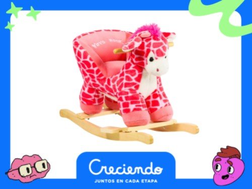 Mecedor Peluche Mega Baby Animales Con Sonido Para Bebes