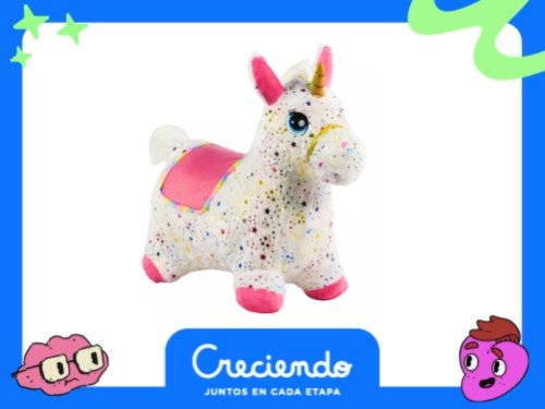 Saltarin Inflable Mega Baby Peluche Caballo Unicornio