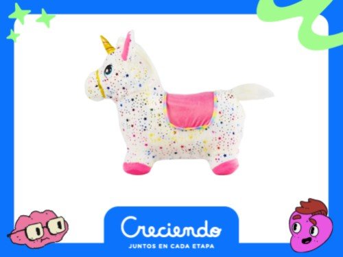 Saltarin Inflable Mega Baby Peluche Caballo Unicornio