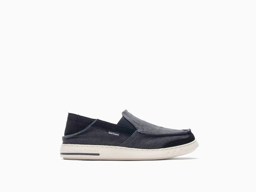 Zapatillas slip-on negras ultralivianas Hush Puppies - Cyber Oferta