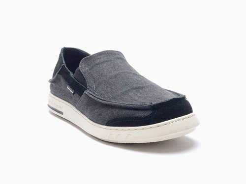 Zapatillas slip-on negras ultralivianas Hush Puppies - Cyber Oferta