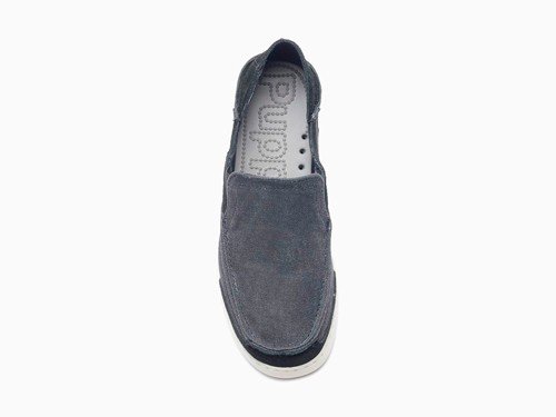 Zapatillas slip-on negras ultralivianas Hush Puppies - Cyber Oferta