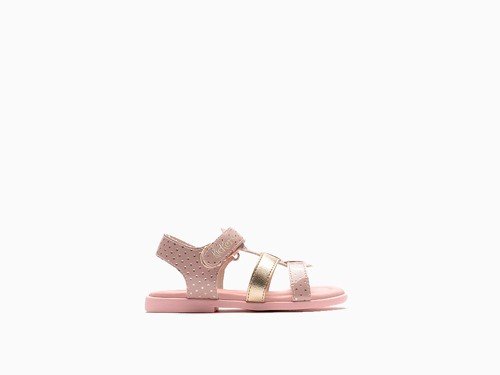 Sandalias rosadas con detalles dorados para niñas Kickers - Cyber