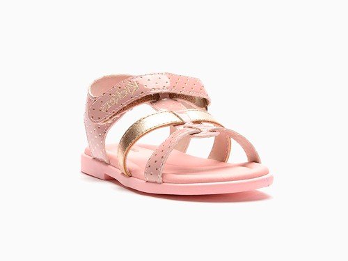 Sandalias rosadas con detalles dorados para niñas Kickers - Cyber