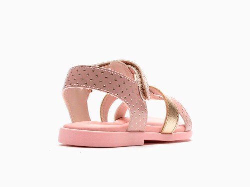 Sandalias rosadas con detalles dorados para niñas Kickers - Cyber