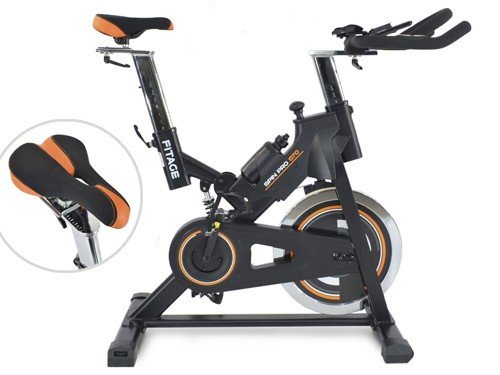 Bicicleta de spinning disco de 22 kg Fitage Spin Pro 670 con Bluetooth